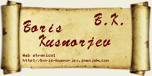 Boris Kušnorjev vizit kartica